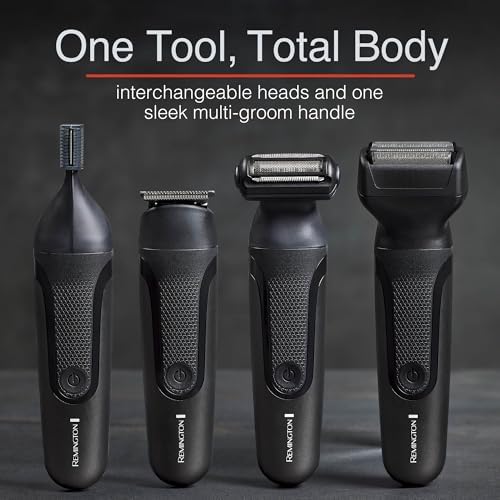 Remington ONE Shave & Groom Multi-Tool Electric Razor for Men, Foil Shaver with 4 Full-Size Attachments & 5 Adjustable Combs for Beard, Face & Body Grooming