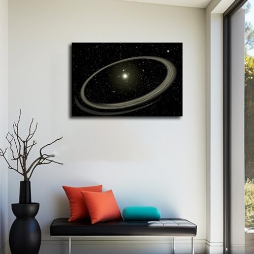 Generic Universe Space,Concept Planetary System Poster Canvas Wall Art Living Room Wall Art Bedroom Wall Decor Printins Modern Art (8x12inch-No Framed), white