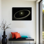Generic Universe Space,Concept Planetary System Poster Canvas Wall Art Living Room Wall Art Bedroom Wall Decor Printins Modern Art (16x24inch-No Framed), white