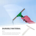 Angoily Multi-Functional Window Cleaning Squeegee with Spray Bottle and Double-Sided Sponge Brush, White Glass Wiper for Shower Doors, Cars, and Home Window Cleaner Tool