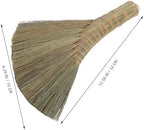 Ciieeo Handheld Straw Whisk Broom, Soft Bristle Small Sweeping Brush, Hand-Woven Dust Brush for Indoor Sofa Bed Cleaning, Traditional Asian Handmade Household Broom