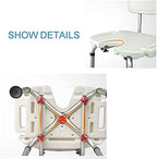 Bath Stools,Shower Chair,Adjustable Bath Stool,with Aluminum Legs Showering Use,Non Slip Tub Safety Bathroom Aid Apply to Elderly,Senior,Handicap Disabled