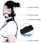 Orthosis Cervical Thoracic Halo Brace, Detachable Cervical Neck Traction, Head Chest Orthosis, U Lumbar Support, Angle Adjustable Breathable, Brace Spine Correction and Neck Care