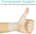 Vive Gel Thumb Wrist Support (Pair) - Waterproof Wrist Brace - Hand Brace Cool Wrap For Arthritis Dequervains Tenosynovitis, Sprained Joint Pain, Left Right Hand Stabilizer For Tendonitis Strain
