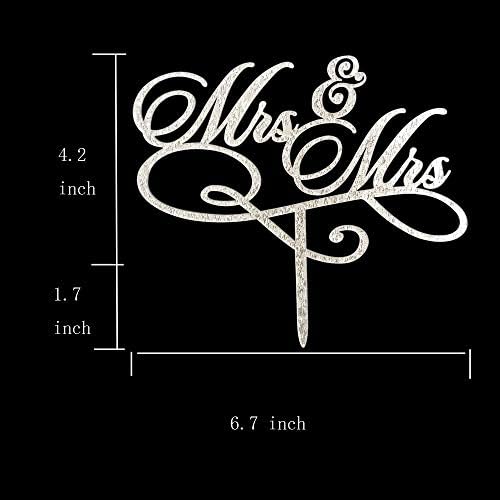Mrs and Mrs Wedding Cake Topper Same Sex Wedding Cake Topper Lesbian Cake Decor