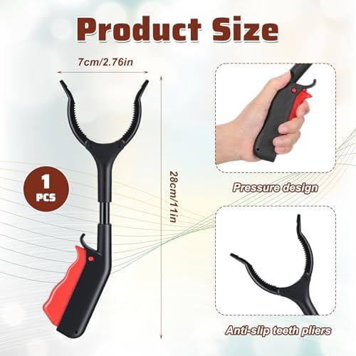 Grabber Reacher Tool Trash Grabbers Tool 11" Grabber with Anti-Slip 360° Rotating Jaw Non-Slip Ergonomic Handle Reacher Grabbers Pickup Tools for Sanitation Workers Gripping Various Objects