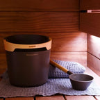 Harvia HELMI, Sauna Bucket & Ladle Sets (Chocolate)