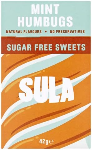 Sula Mint Humbugs Sugar Free Sweets 42 g (Pack of 14)