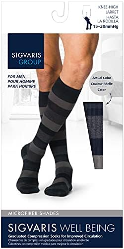 SIGVARIS Men’s Microfiber Patterns 183 Calf High Compression Socks 15-20mmHg
