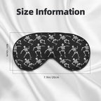 Cute White Skull Print Sleep Masks for Women Men, Double-Sided Eye Masks for Sleep, Blackout Eye Covers for Travel Sleeping