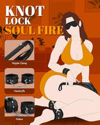 UTIMI Bondage for Sex 11 Pcs BDSM Leather Bondage Sets Restraint Kits for Women and Couples