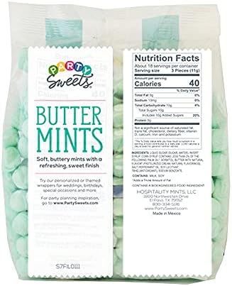 Party Sweets Mint Green Buttermints, 2.75 Pound, Appx. 350 pieces from Hospitality Mints