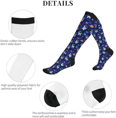 Compression Socks Knee High Support Socks Women Circulation Stockings for Athletic Running Cycling Flying