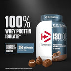 Dymatize ISO100 Hydrolyzed Protein Powder, 100% Whey Isolate Protein, 25g of Protein, 5.5g BCAAs, Gluten Free, Fast Absorbing, Easy Digesting, Gourmet Chocolate, 3 Pound (42 Servings)