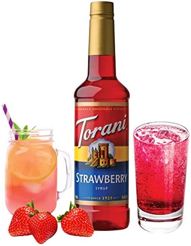 Torani Strawberry Flavored Drink Syrup, 25.4 fl oz (Pack of 4)