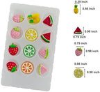 Edible Mixed 12pcs Fruit Sugar cake decorations, cupcake toppers, perfect Icing Cookies decro for Valentine's Day Birthday Halloween Thanksgiving Christmas party Team Dinner