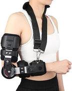 Hinged Elbow ROM Brace for Tendonitis andTennis,Post OP Adjustable Elbow Splint Immobilizer Arm Injury Recovery Support After Surgery Pain Relief,Right