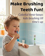 Toothbrush Timer for Kids - 2 Minute Sand Timer for Brushing Teeth - Tooth Brush Time Sand Clock - Two Minute Hour Glass - Enjoy Easy Nighttime Routines - Multi-Color Smily Face for Kids
