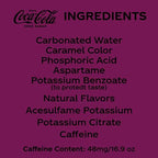 Coca-Cola Cherry Coke Zero Sugar | 16.9 fl oz | 12 Pack
