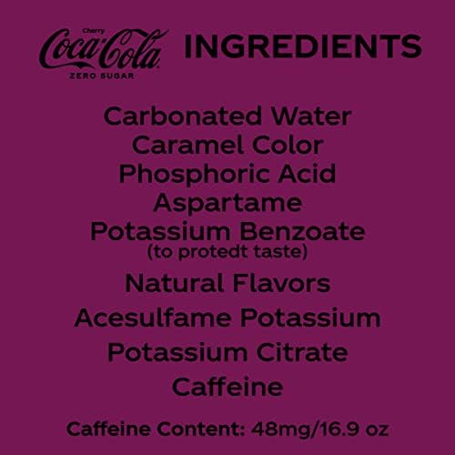 Coca-Cola Cherry Coke Zero Sugar | 16.9 fl oz | 12 Pack