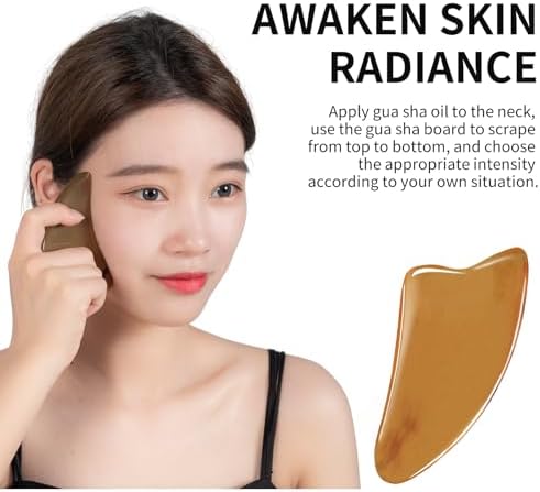 Natural Horn Gua Sha Scraping Plate, SPA Massage Tool, Traditional Chinese Body Massager, Acupuncture Scraper Made of Ox Horn