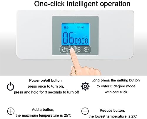 Portable Insulin Refrigerator, Electric Mini Insulin Cooler Box with LCD Touch Screen, 2-25℃ Temperature Control, High/low Temperature Reminder, For Travel Car and Family