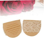 FOMIYES 2pair Lace Forefoot Cushions Invisible Half Insoles for High Heels Khaki Pressure Relief and Comfort for Women Footwear
