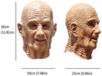 PartyHop - Old Man Mask - Realistic Halloween Latex Human Wrinkle Face Mask