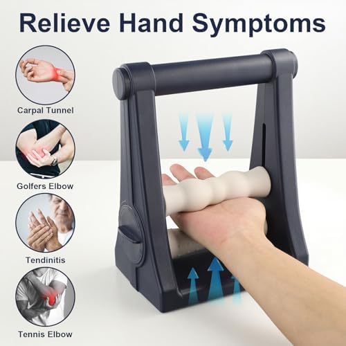 PebblePulse Forearm Massager – Adjustable Pressure Forearm Massager for Tennis Elbow Relief, Self-Massage Roller for Muscle Recovery, Pain Relief, Physical Therapy & Daily Hand Care