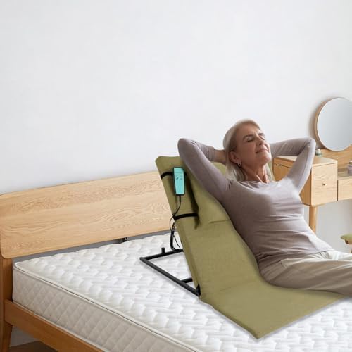 Adjustable Electric Lifting Backrest, Corded Electric Assisted Wake-Up Device, 661.39lbs Capacity Bed Recliner, 2-80° Adjustable Lifting Mattress for Elderly, Pregnant Women, Green