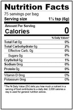 Health Garden Erythritol Sugar Free Sweetener - All Natural - Non GMO - Kosher- Keto Friendly (1 lb)