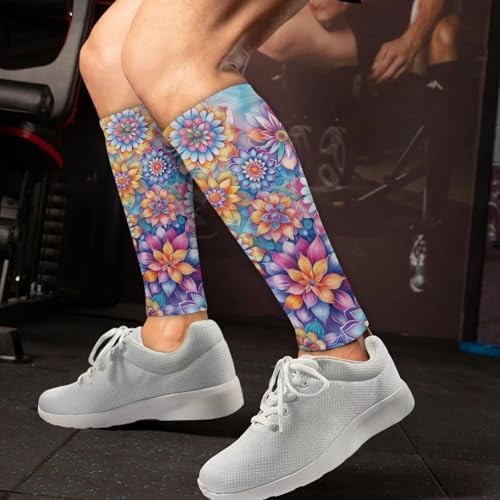 Leg Sleeve for Men Women Sports Elastic Calf Compression Sleeve Footless Compression Socks Soccer Calf Sleeves