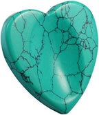 mookaitedecor Green Howlite Turquoise Thumb Worry Stone, Pocket Palm Stones Crystal Healing Reiki Stress Relief Pack of 4, Heart Shape