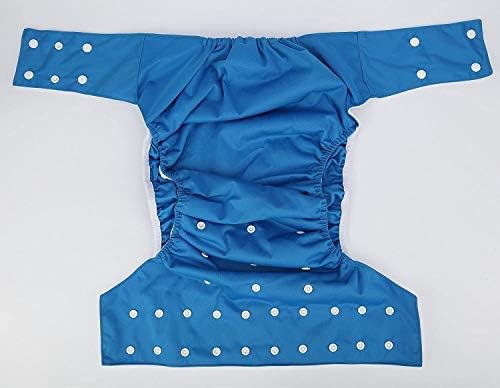 Adult Cloth Diaper Cover Nappy Reusable Washable Adjustable for Disability Incontinence Person (Blue)