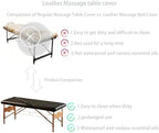 Leather Massage Table Cover Protector, Washable & Stain-Resistant for Tattoo/Spa/Lash Bed, Waterproof Vinyl – Reusable Alternative to Massage Table Sheets (72-85" x 28-34") Black