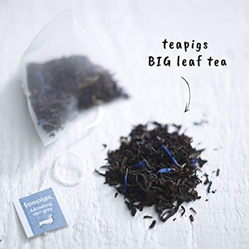 teapigs Darjeeling Earl Grey Tea Bags, 15 Count x 6 Boxes, Citrus Bergamot & Lime, Biodegradable Black Tea Bags (Pack of 2)