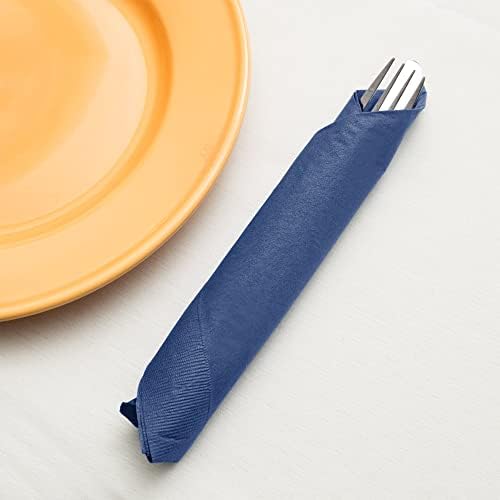 250-Count Touch of Color 3-Ply Paper Dinner Napkins, Navy Blue
