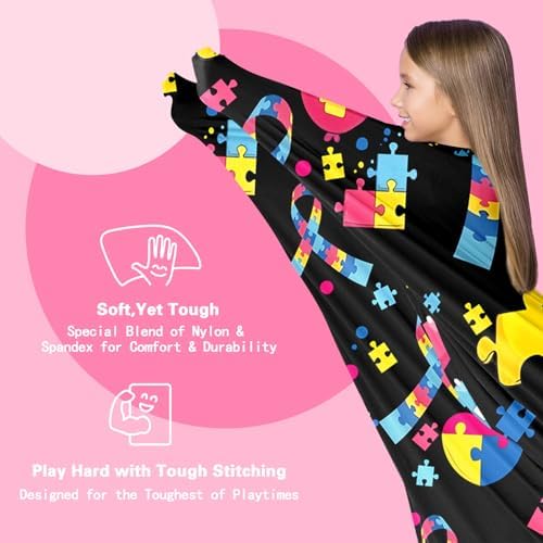 Autism Black Movement Stretchy Sensory Body Socks - ADHD and Improve Sensory Processing Sox - Help Children with Autism (Medium)