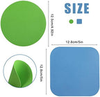 LUTER 4pcs Jar Opener, Rubber, Multi-function Silicone Bottle Opener for Seniors with Arthritis Weak Hands Lid Cap Gripper Pads Kitchen Coasters Gadgets(Light Blue, Green)