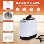 Upgraded Portable Sauna for Home, Large Size Personal Sauna Box with 3L 1300W Steamer, Big Folding Chair, 9 Levels Heat, Full Body Steam Room Tent for Home Relaxation Spa 3'x3'x5.9' Black