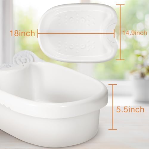 veicomtech Professional Ionic Foot Bath Tub Basin for All Detox Foot Bath Machines Heavy Duty Tub with 100 Liners