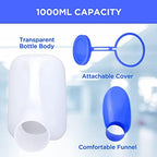 NUOMI 2 Pack Portable Urinals for Men, Spill Proof Travel Urinals Pee Bottle for Male Female Emergency Potties for Camping Hiking 1000ML