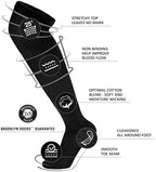 4 Pairs of Over The Knee Non-Binding Cotton Diabetic Neuropathy Socks