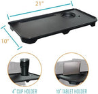 Stander Walker Tray Table, Only Compatible with Stander's Wonder-Walkers and Wonder-Rollators, Mobility Aid Tray-Accessory with Cup Holder, Tool-Free Assembly, Black
