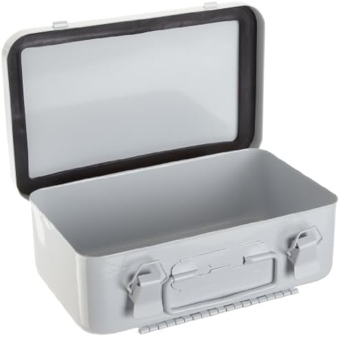 Durham 502-43 White Metal 10 Unit Empty First Aid Kit Box, 7-1/2" Width x 4-1/2" Height x 2-3/8" Depth