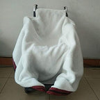 Wheelchair Warmer Cover Blanket,Wheelchair Blanket Warm Cover, Winter Cosy Waterproof Fleece Lined Universal fit for Manual and Powered wheelchairs for Elderly, Patients (Color : Red)