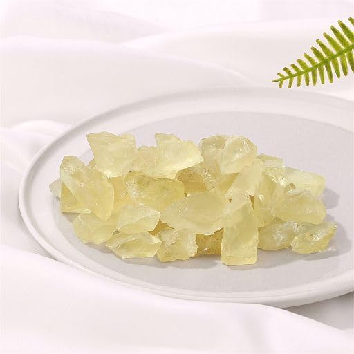 YATOJUZI Citrine Bulk Natural Healing Crystals Raw Rough Stones Sets for Cabbing Tumbling Cutting Lapidary Polishing Reiki Crystal Healing Wire Wrapping Decoration Gemstone 0.45lb