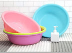 4 Pcs of 12" Round Plastic Wash Basin Dish Bowl Laundry Bowl Cleaning Pail Shampoo Basin & Trays (4 Quart)