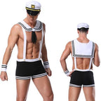 Men's Exotic Costumes, Sailor Costume for Men, Sexy Mens Halloween Costumes Adult, Christmas Valentine Birthday Cosplay Uniform Set, Role Play Costumes Lingerie - One Size