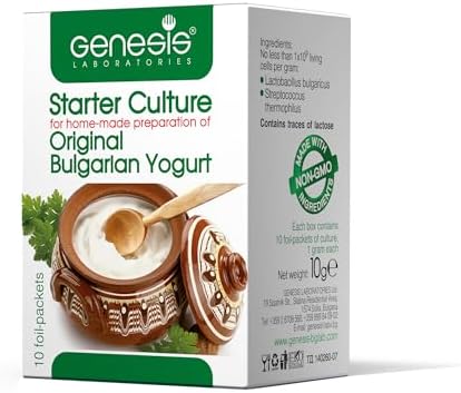 Bulgarian Yogurt Starter Culture Natural Probiotic Yogurt Culture Starter Homemade Yoghurt Starter up to 50 Liters Lactobacillus bulgaricus 10 sachets